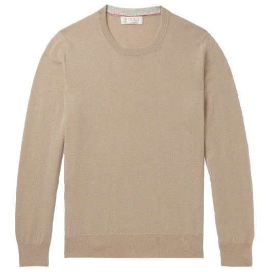 Brunello Cucinelli Beige Wool Sweater Brunello Cucinelli