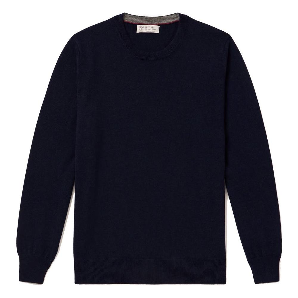 Brunello Cucinelli Blue Wool Sweater Brunello Cucinelli