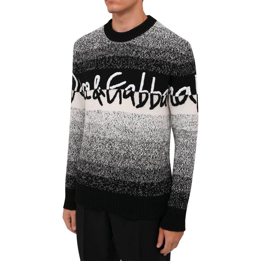 Dolce & Gabbana Black Wool Sweater Dolce & Gabbana