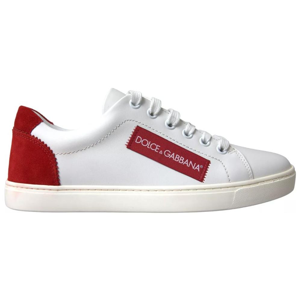 Dolce & Gabbana White Leather Di Calfskin Sneaker