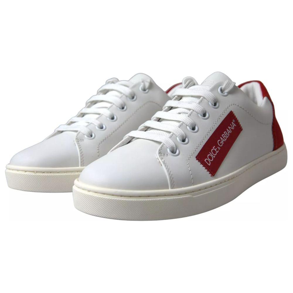 Dolce & Gabbana White Leather Di Calfskin Sneaker