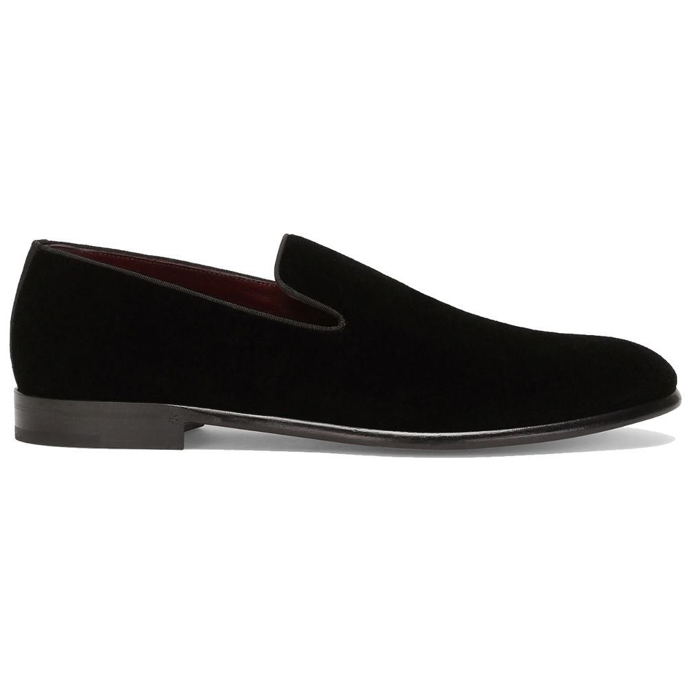 Dolce & Gabbana Black Cotton Loafer Dolce & Gabbana