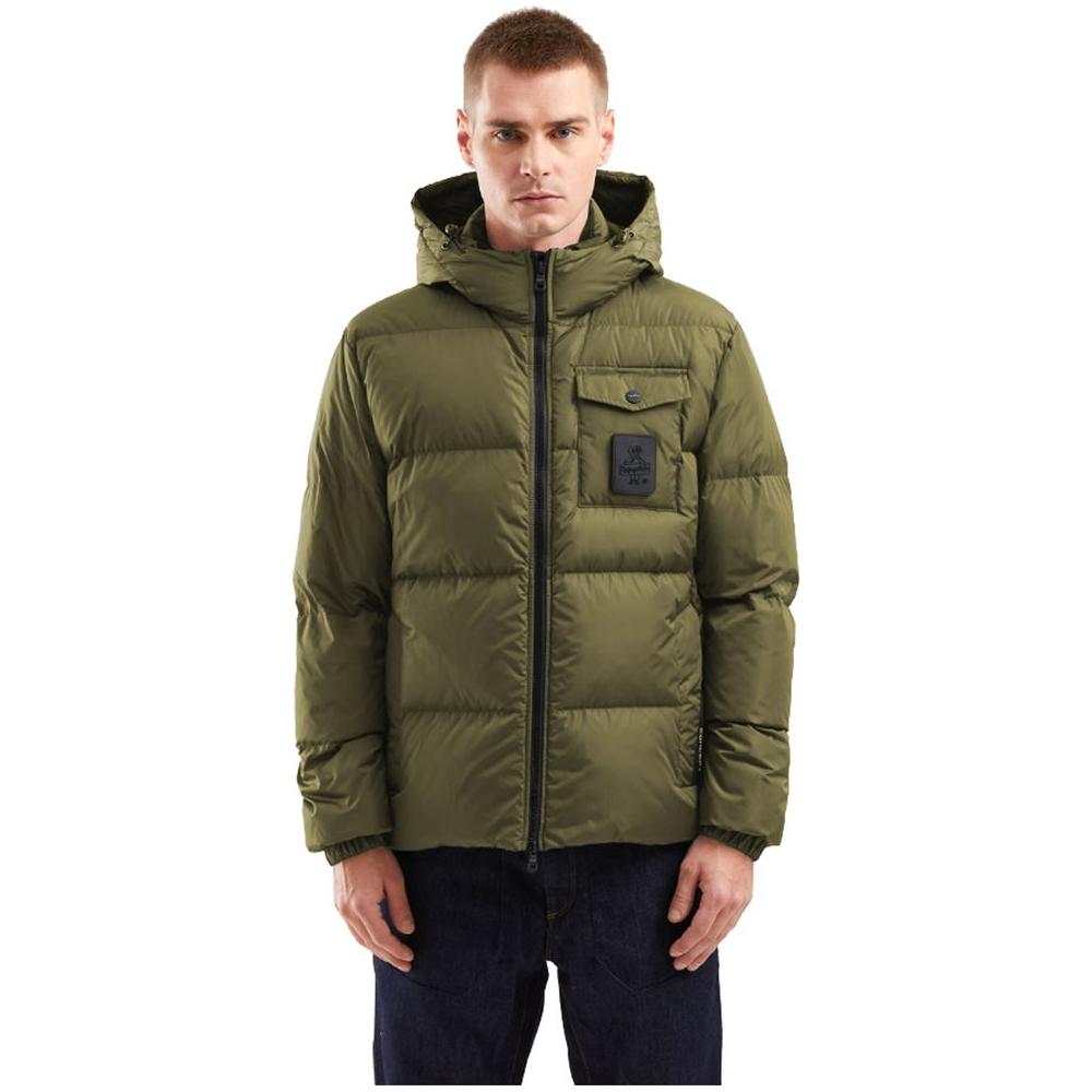 Refrigiwear Green Nylon Men Jacket Refrigiwear