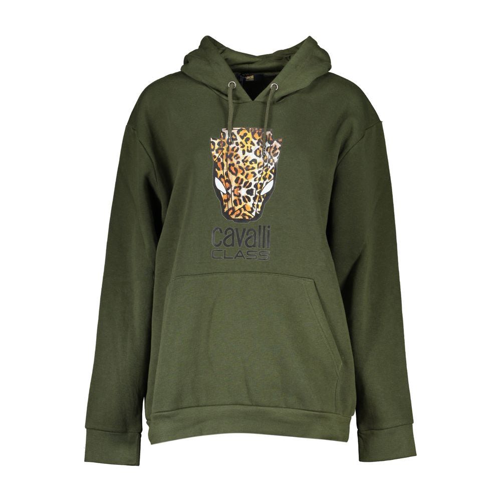 Cavalli Class Green Cotton Sweater Cavalli Class