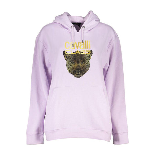 Cavalli Class Purple Cotton Sweater