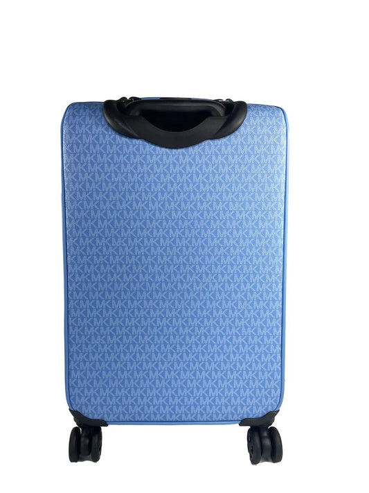 Michael Kors Travel Small Pacific Blue Signature Trolley Rolling Suitcase Carry On Michael Kors