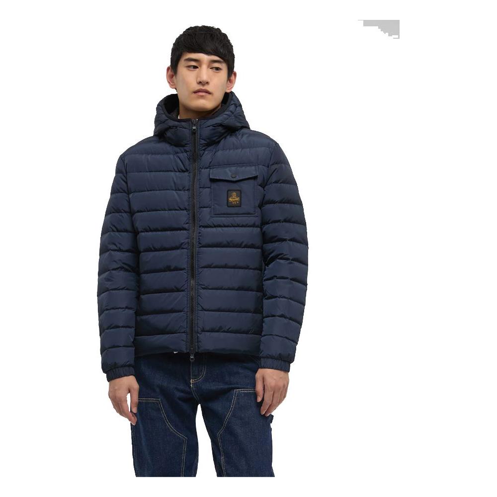 Refrigiwear Blue Nylon Men Jacket Refrigiwear