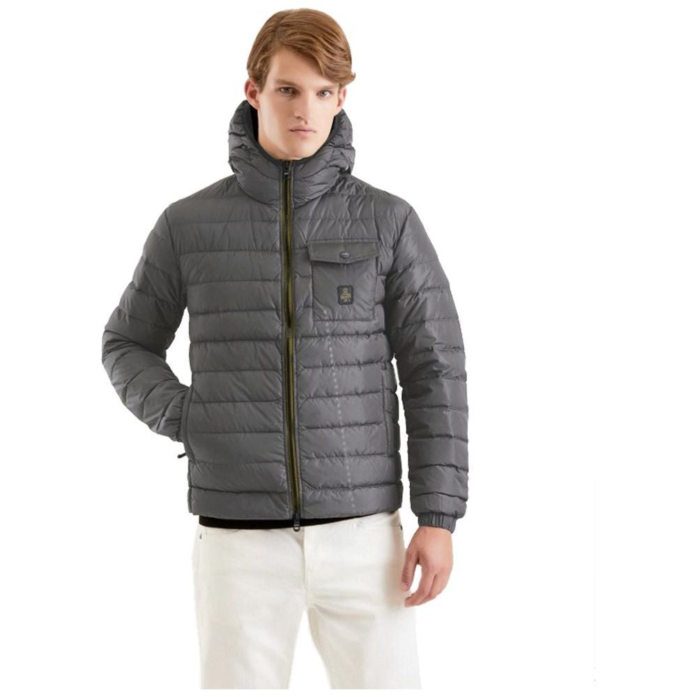 Refrigiwear Gray Nylon Men Jacket Refrigiwear