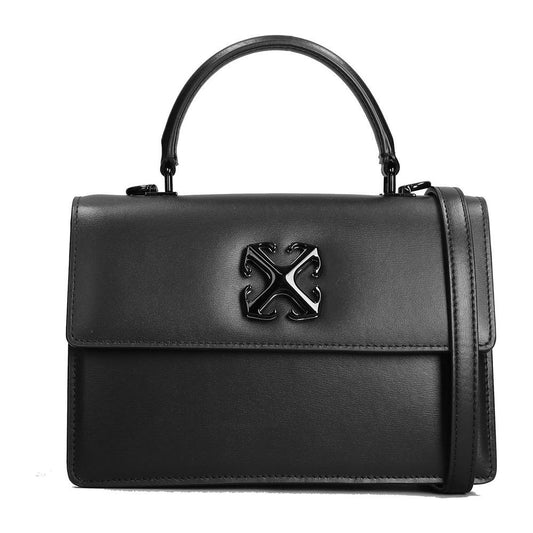 Off-White Black Leather Crossbody Bag