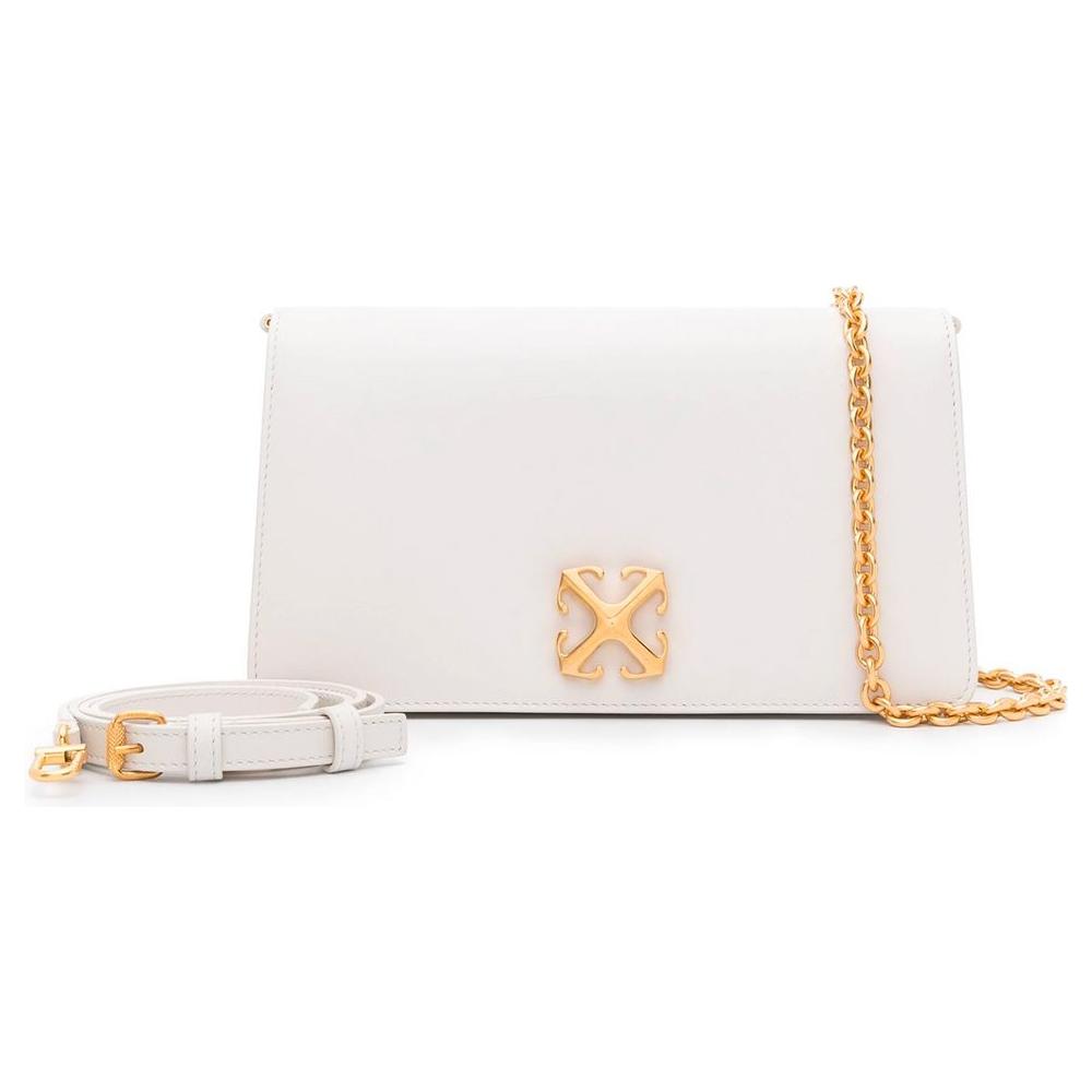 Off-White White Leather Crossbody Bag