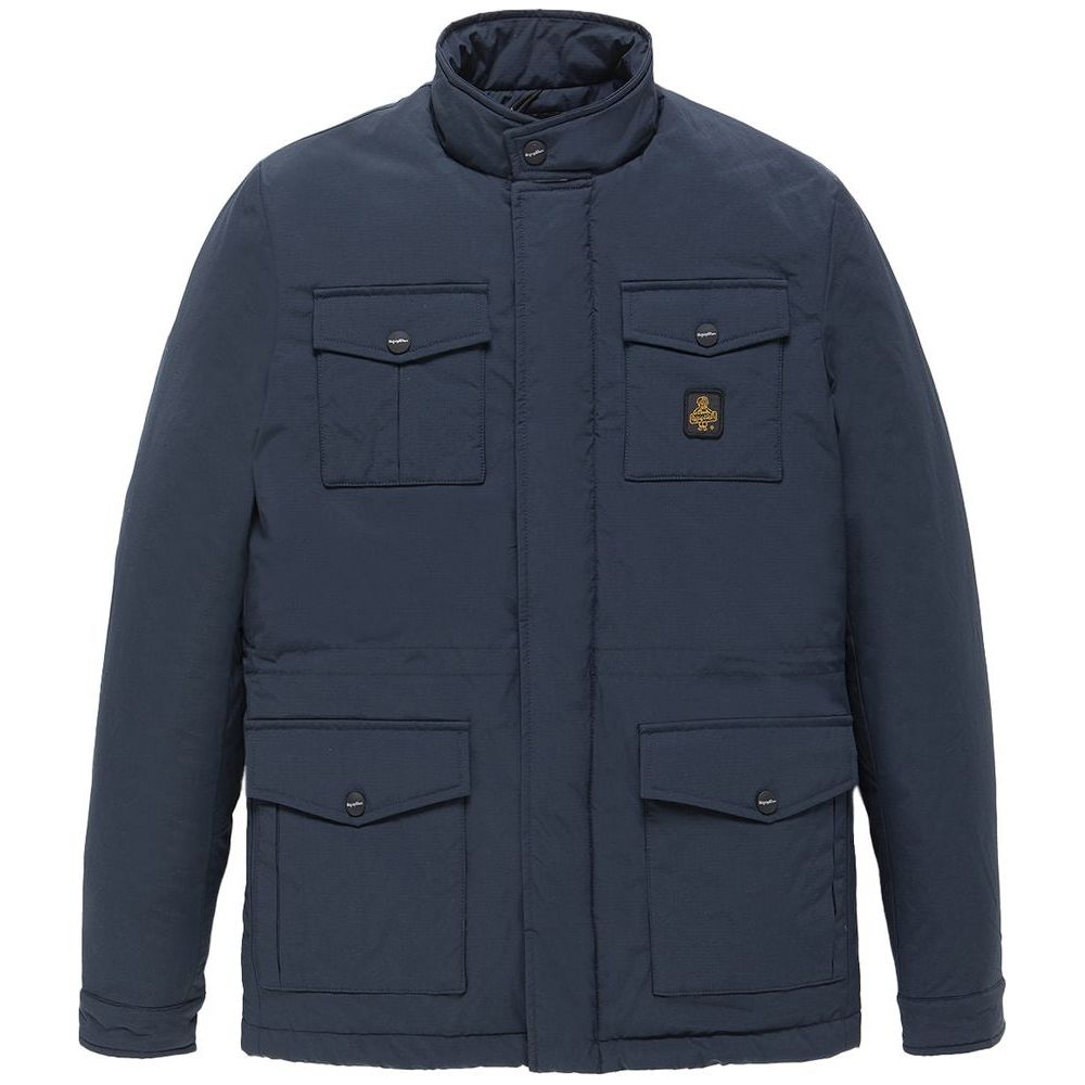 Refrigiwear Blue Nylon Men Jacket Refrigiwear