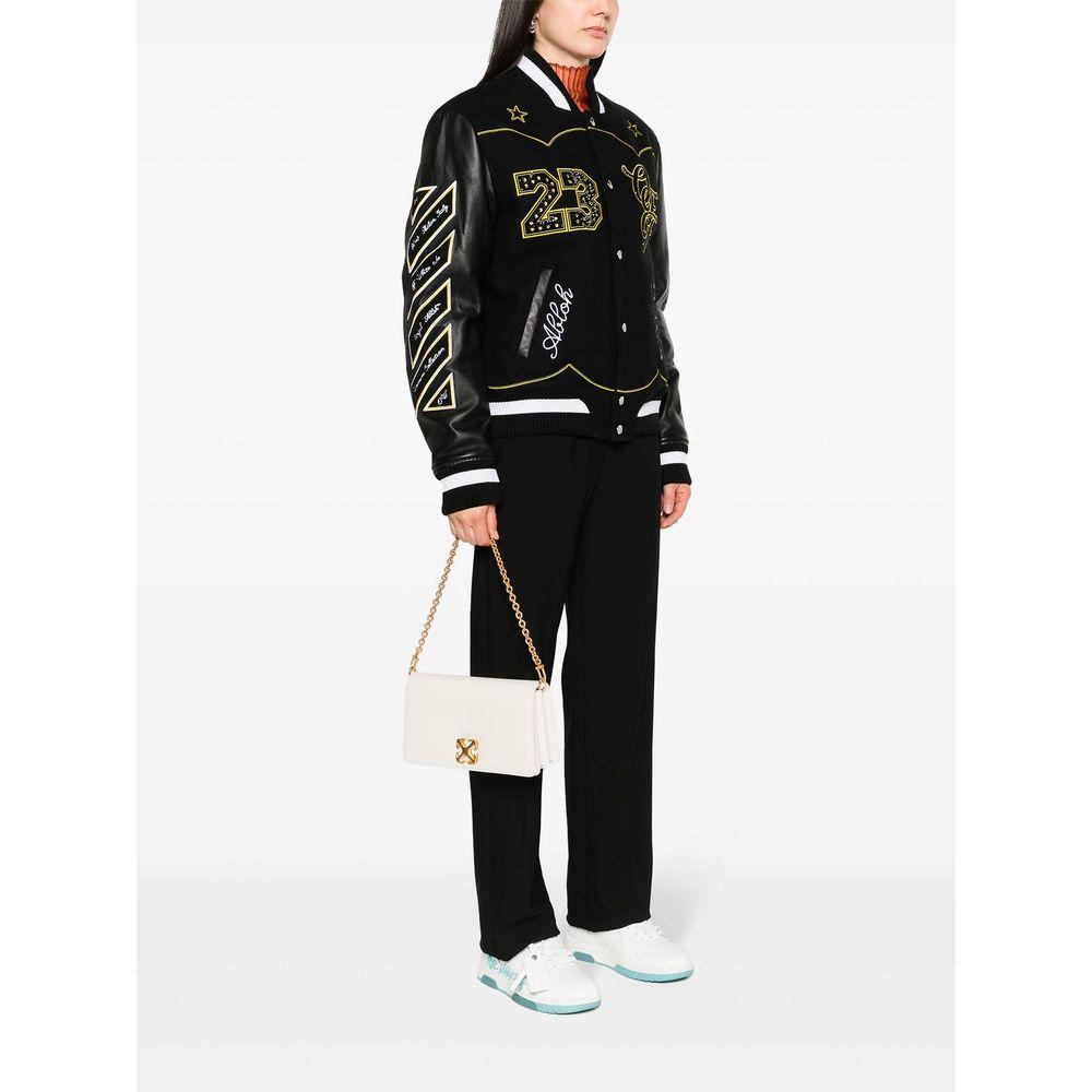 Off-White White Leather Crossbody Bag Off-White