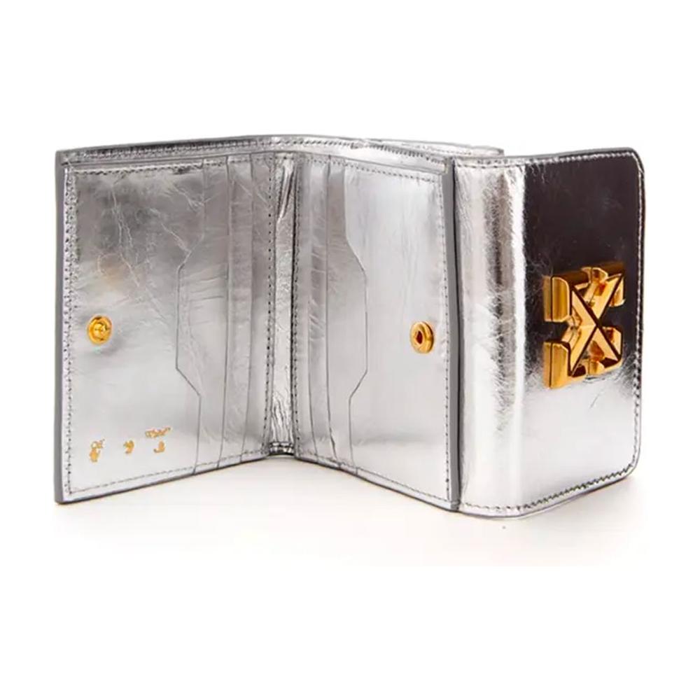 Off-White Silver Leather Wallet