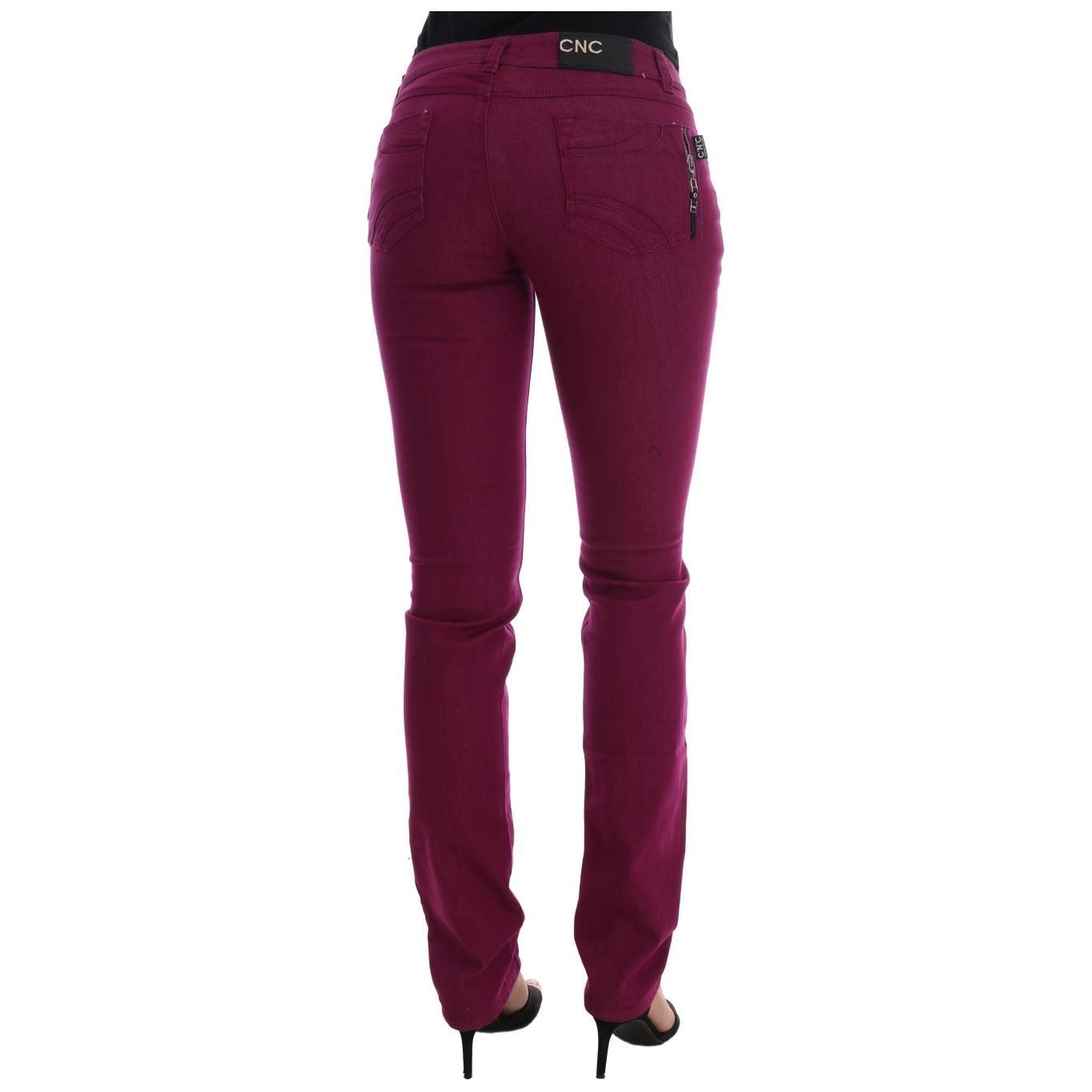 Costume National Elegant Purple Super Slim Jeans Costume National