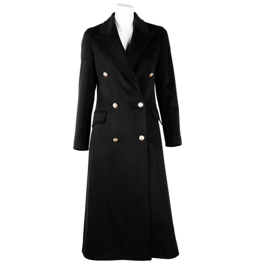 Made in Italy Black Cashmere Jackets & Coat Made in Italy