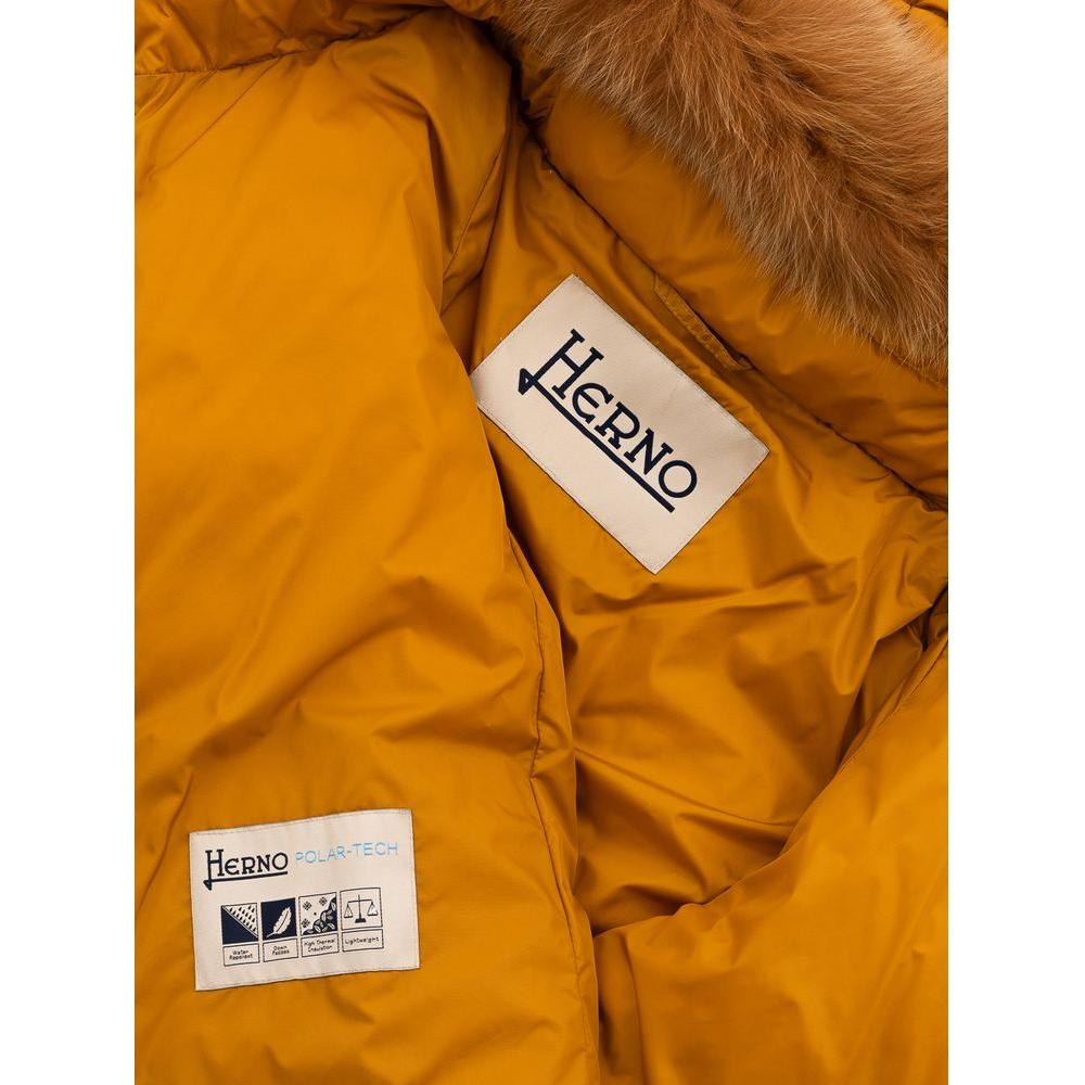 Herno Yellow Polyamide Jackets & Coat Herno