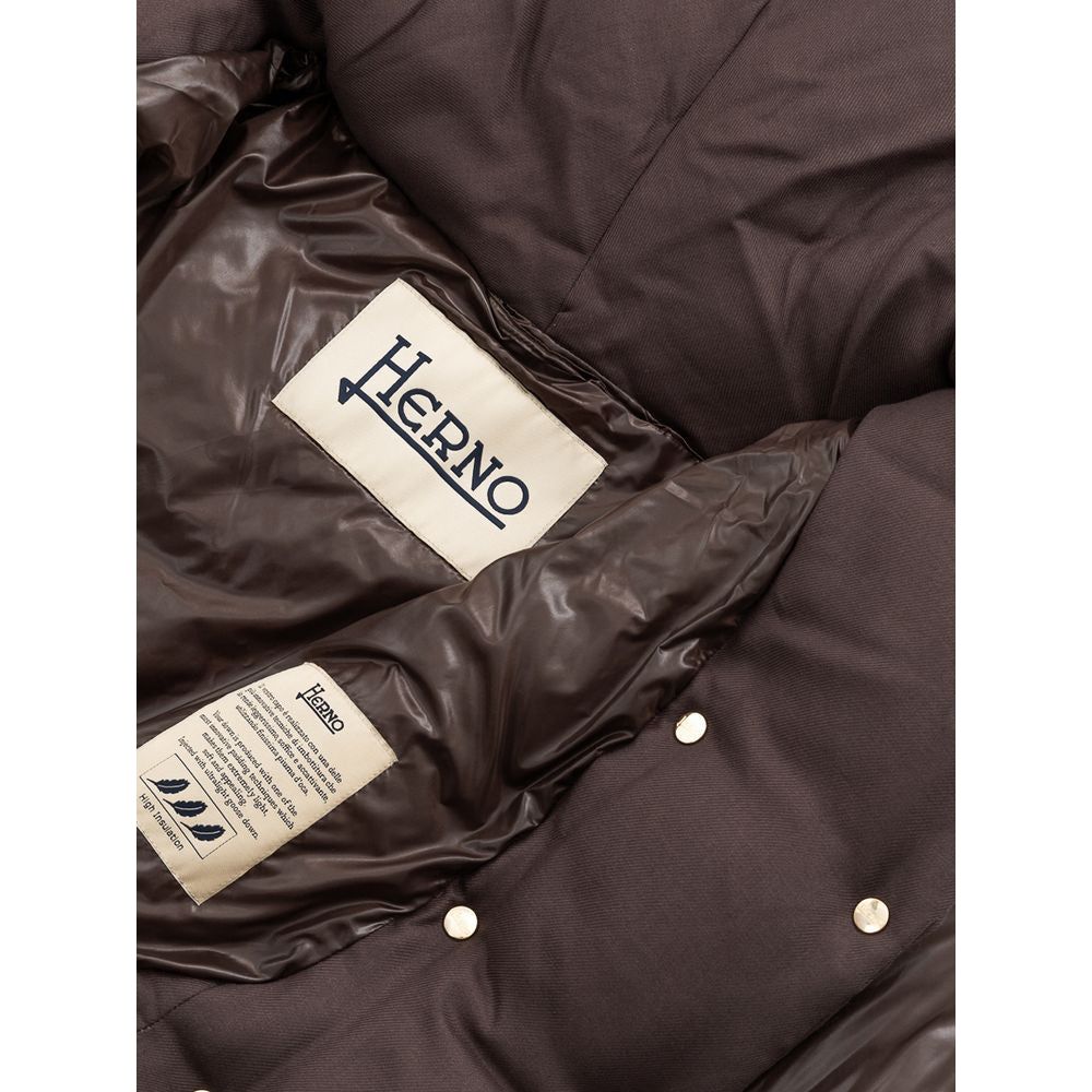 Herno Brown Polyamide Jackets & Coat Herno