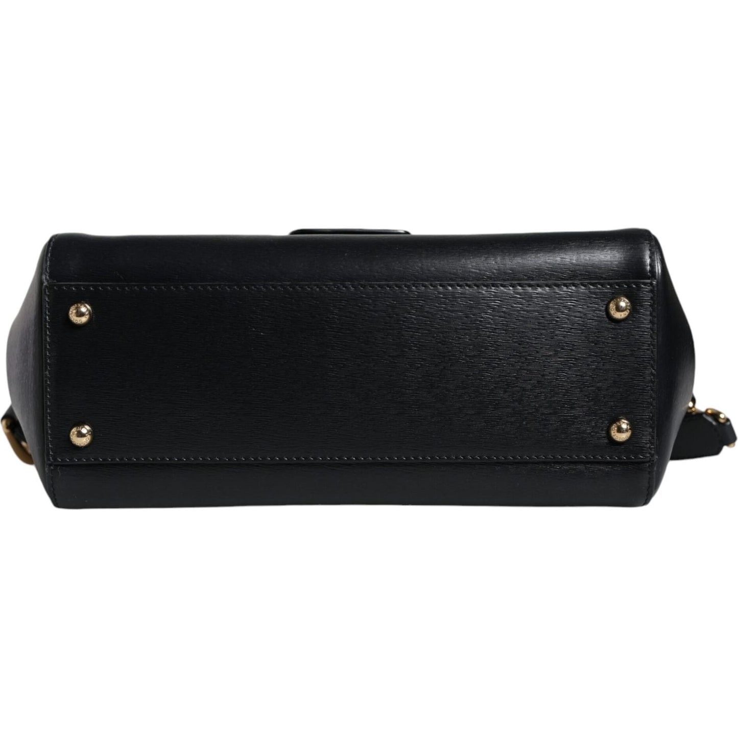 Dolce & Gabbana Black Calfskin Leather SICILY Chain Strap Crossbody Bag Dolce & Gabbana