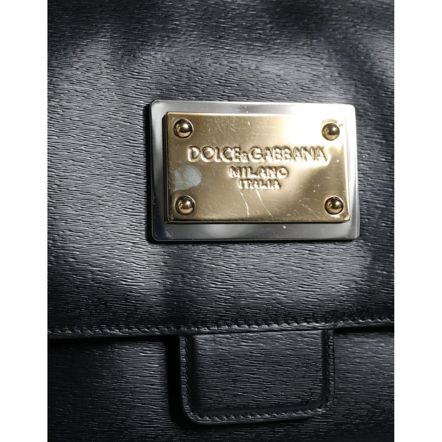 Dolce & Gabbana Black Calfskin Leather SICILY Chain Strap Crossbody Bag Dolce & Gabbana