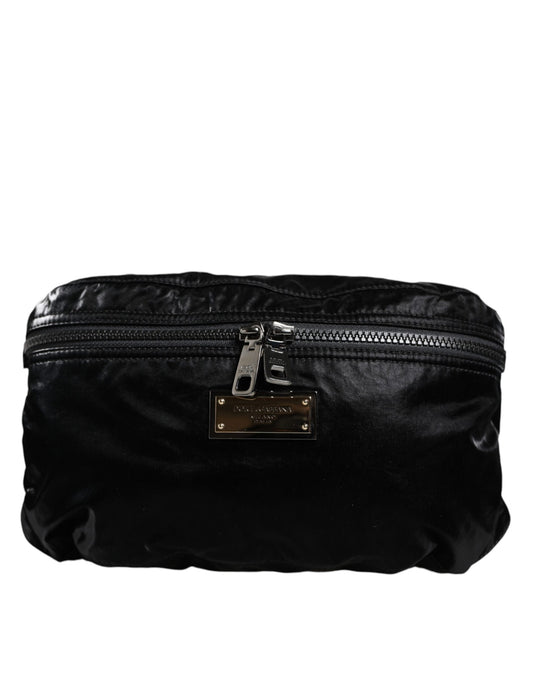 Dolce & Gabbana Black Nylon Fabric Belt Waist Fanny Pack Bag Dolce & Gabbana