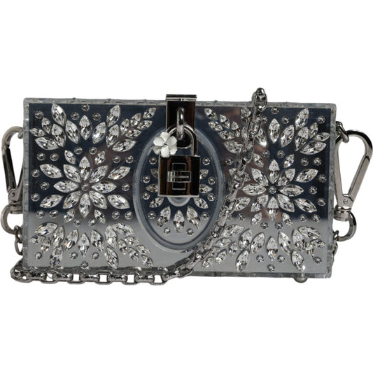 Dolce & Gabbana Silver Plexiglass Clutch Mini Evening Purse Bag Dolce & Gabbana