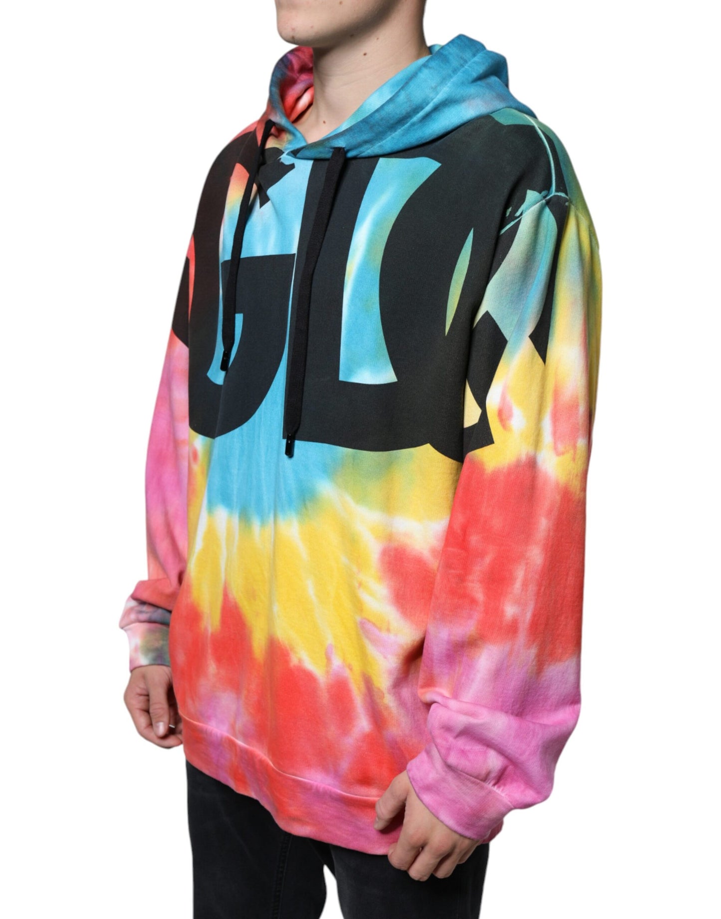 Dolce & Gabbana Multicolor Tie Dye Hooded Sweatshirt Sweater Dolce & Gabbana