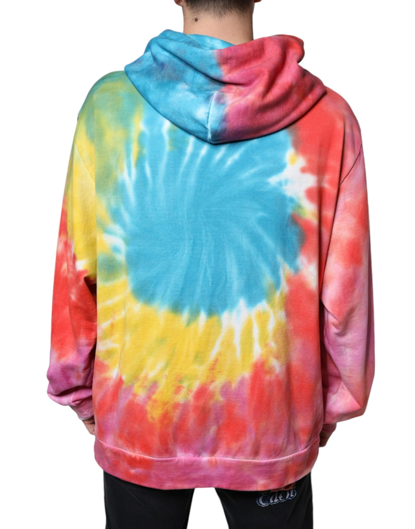 Dolce & Gabbana Multicolor Tie Dye Hooded Sweatshirt Sweater Dolce & Gabbana