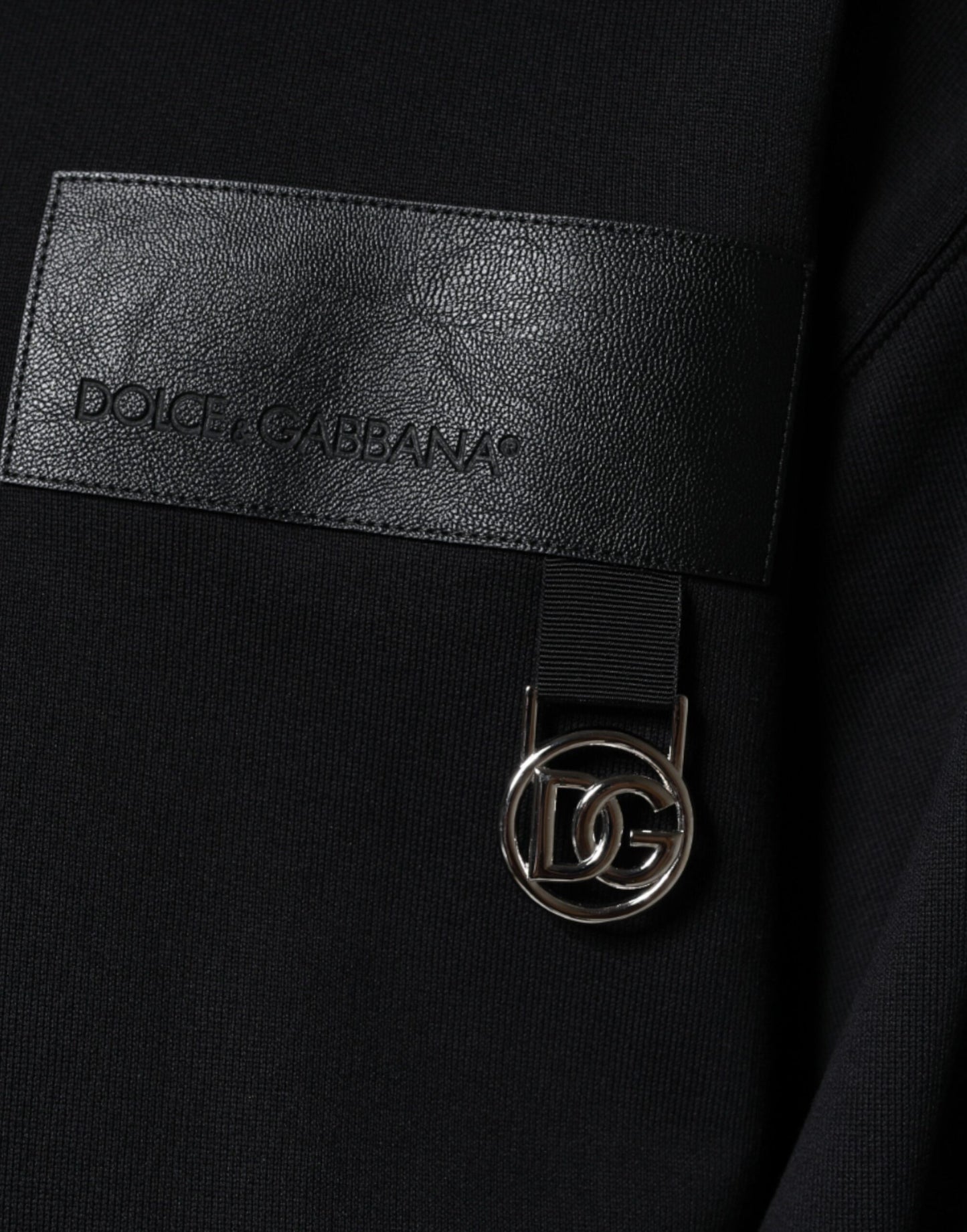 Dolce & Gabbana Black Logo Cotton Long Sleeves Sweatshirt Sweater Dolce & Gabbana