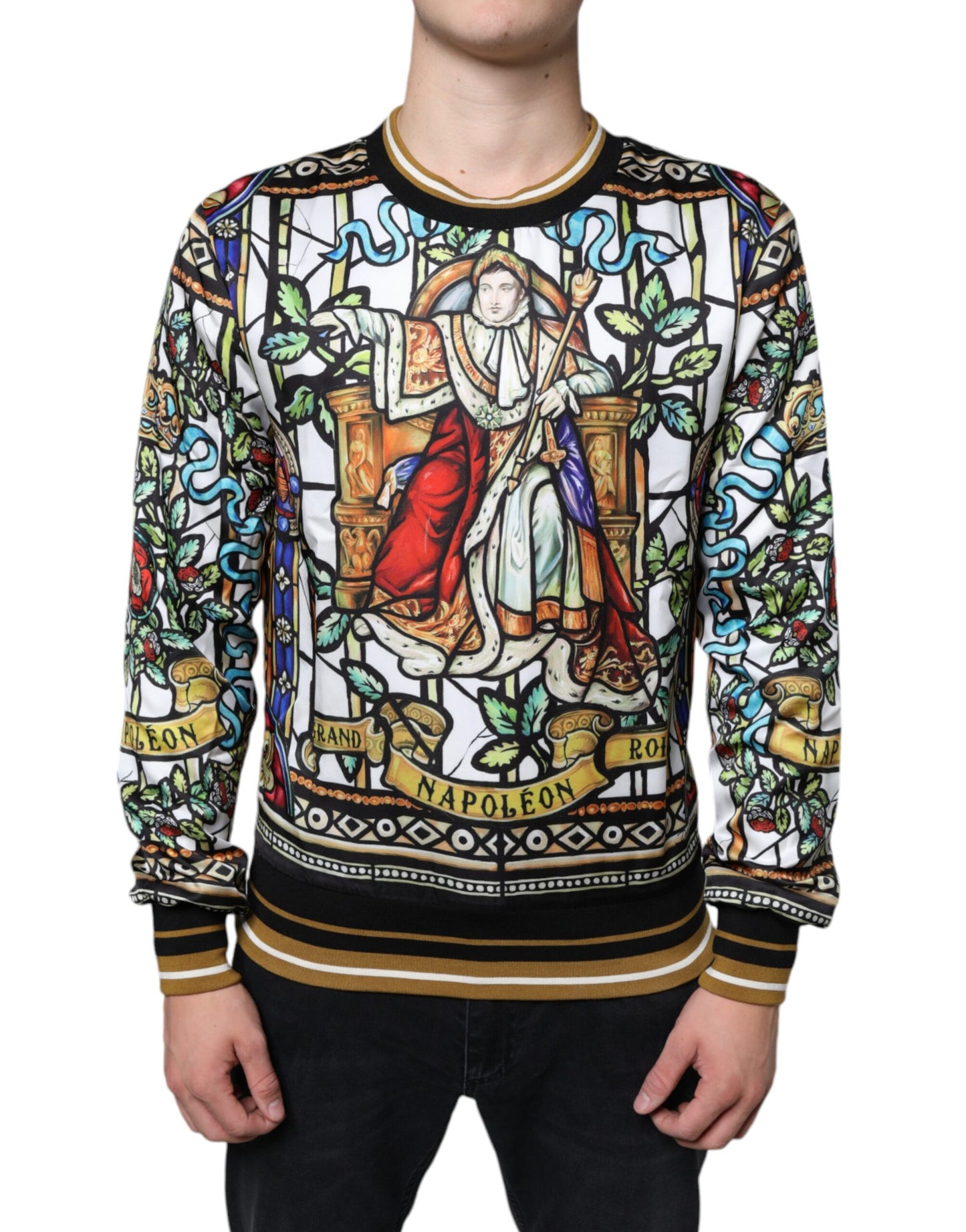 Dolce & Gabbana Multicolor Napoleon Pullover Men Sweatshirt Sweater Dolce & Gabbana