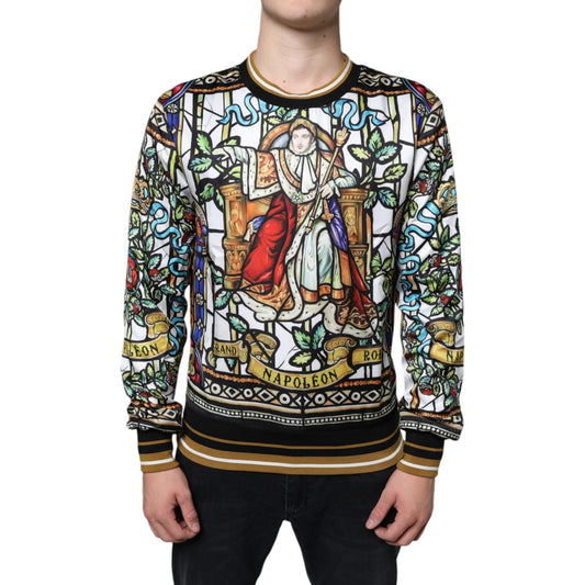 Dolce & Gabbana Multicolor Napoleon Pullover Men Sweatshirt Sweater Dolce & Gabbana