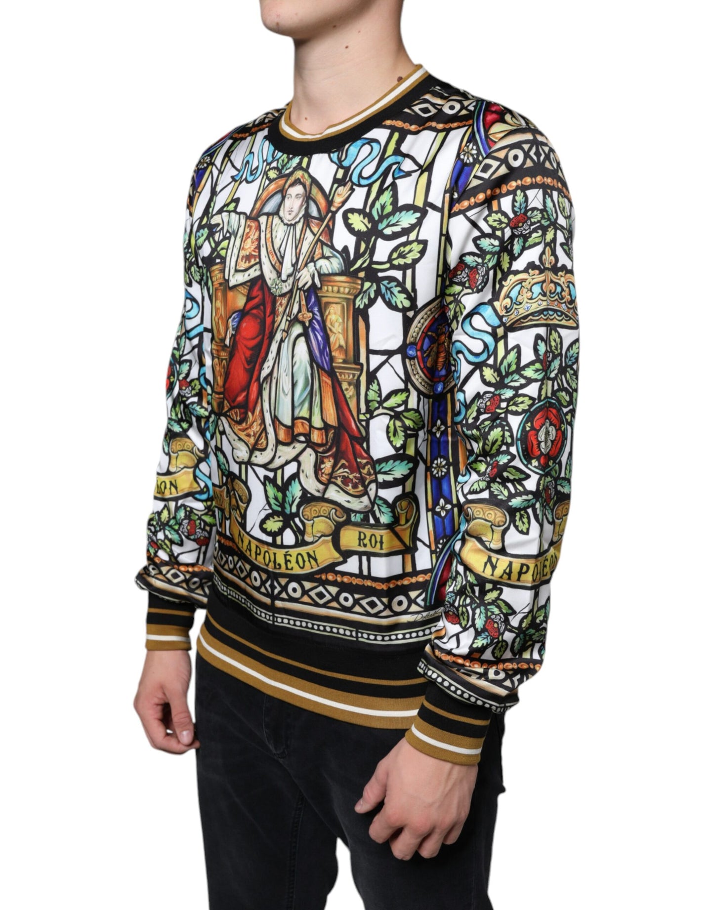 Dolce & Gabbana Multicolor Napoleon Pullover Men Sweatshirt Sweater Dolce & Gabbana