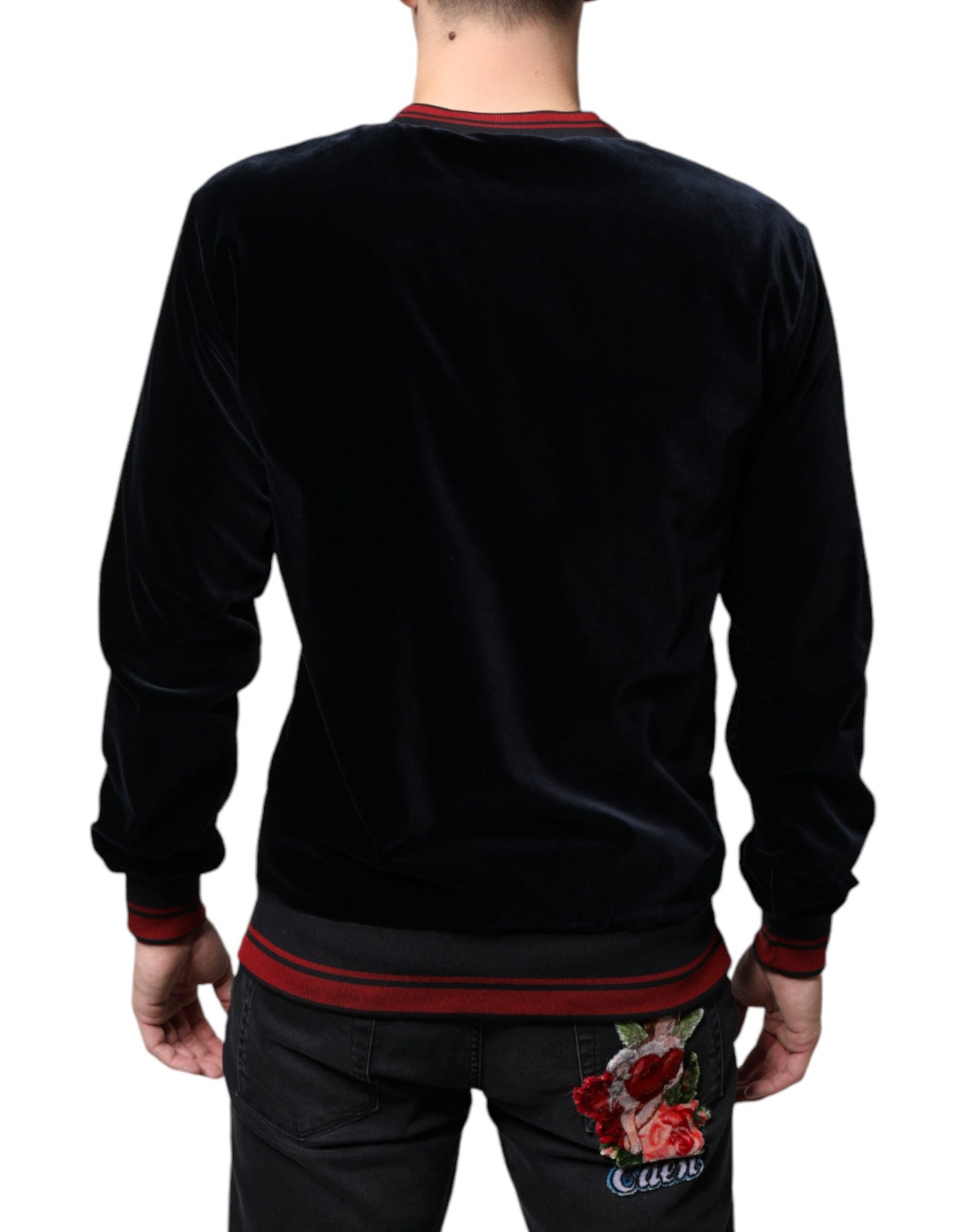 Dolce & Gabbana Multicolor Jacquard Crew Neck Sweatshirt Sweater Dolce & Gabbana