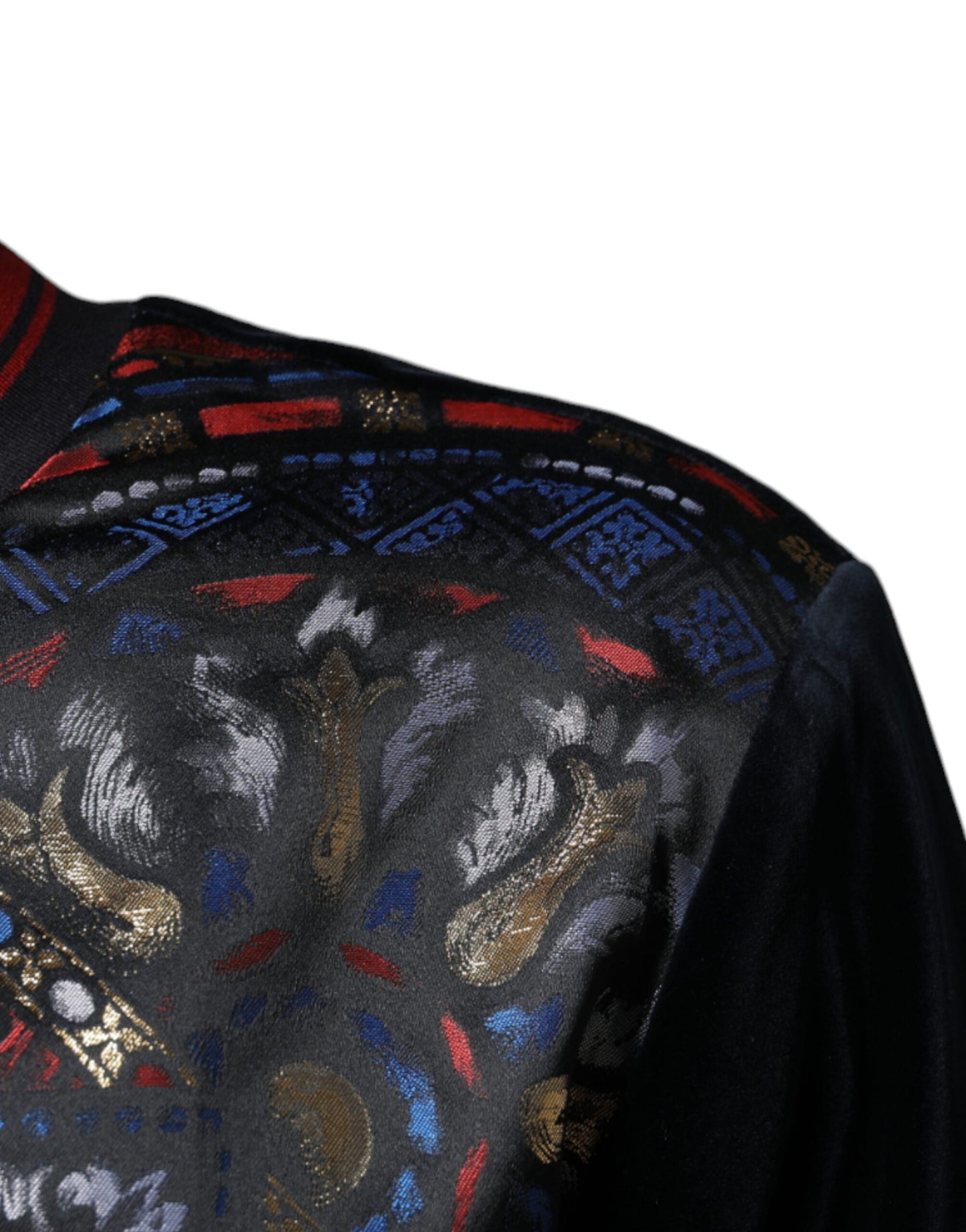 Dolce & Gabbana Multicolor Jacquard Crew Neck Sweatshirt Sweater Dolce & Gabbana