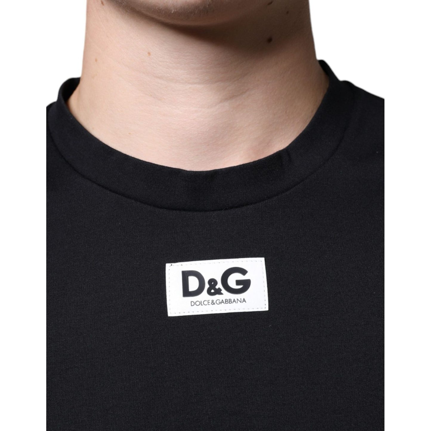 Dolce & Gabbana Dark Blue Cotton DG Logo Casual T-shirt Dolce & Gabbana