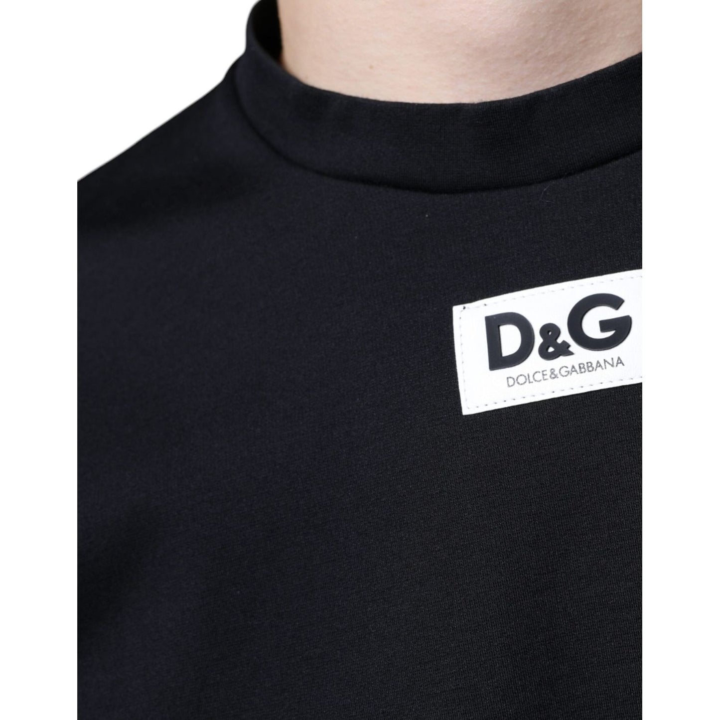 Dolce & Gabbana Dark Blue Cotton DG Logo Casual T-shirt Dolce & Gabbana