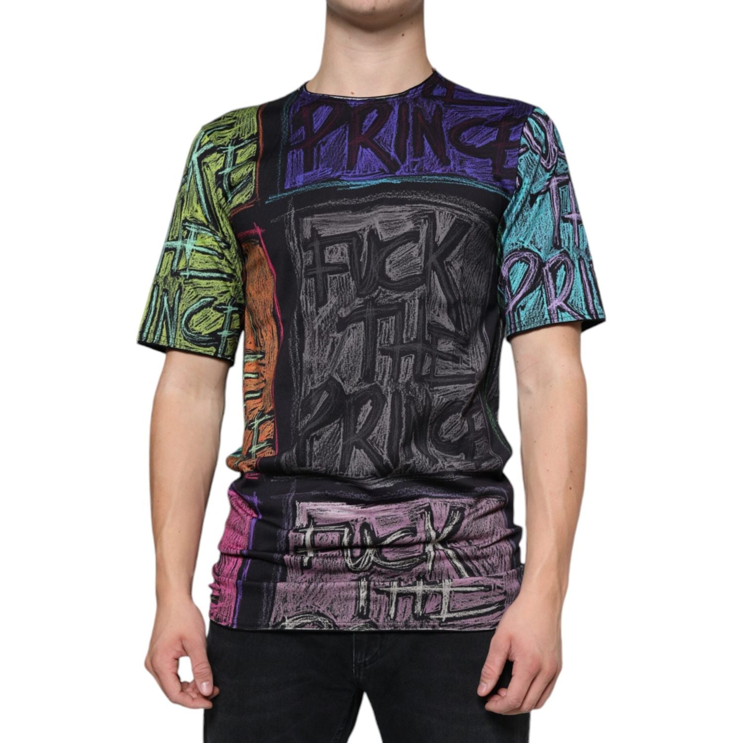 Dolce & Gabbana Multicolor Graphic Print Cotton T-shirt