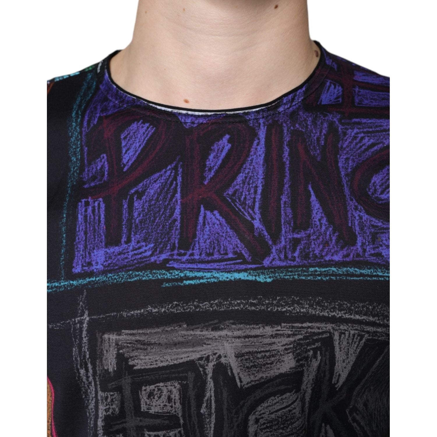 Dolce & Gabbana Multicolor Graphic Print Cotton T-shirt