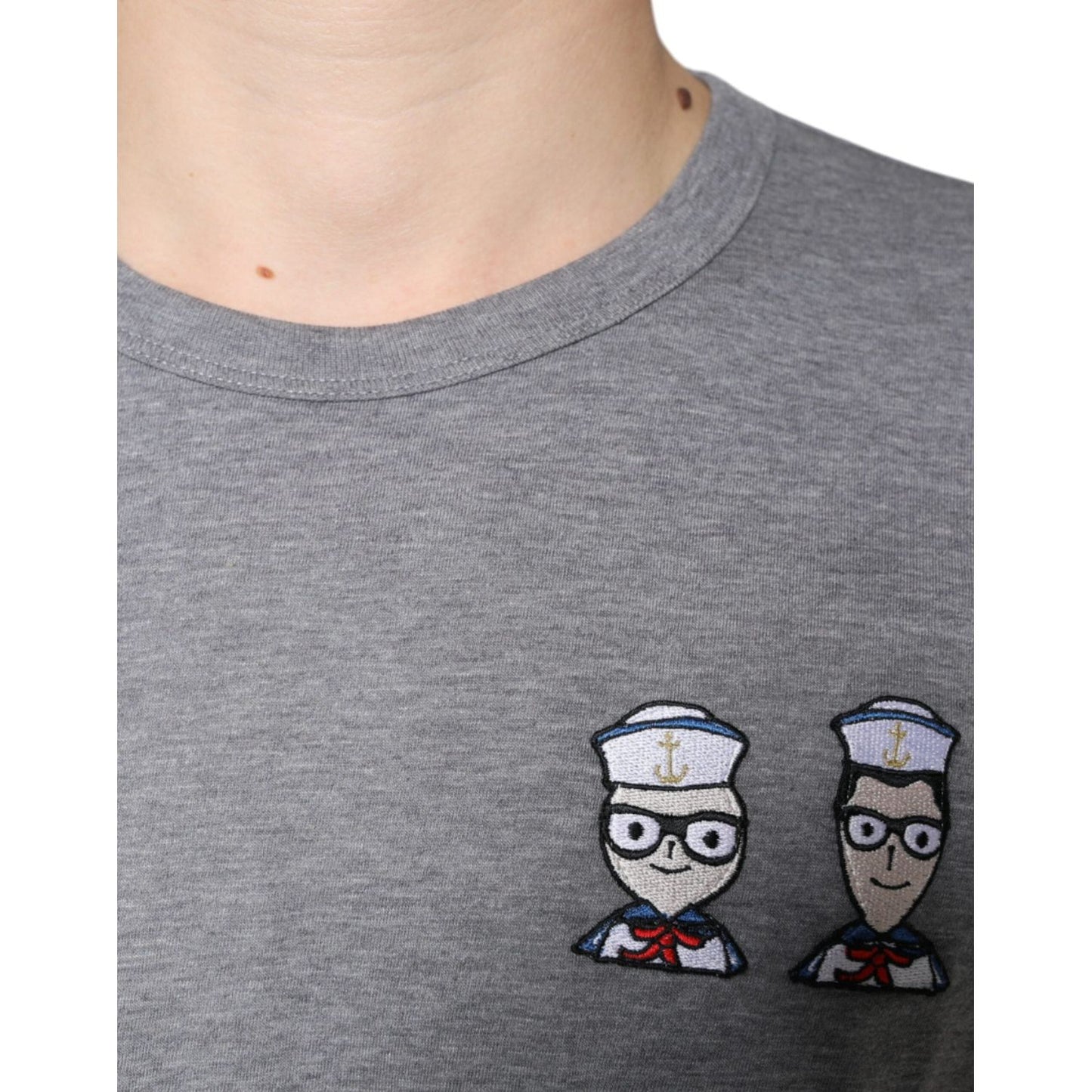 Dolce & Gabbana Gray Cotton #DGFamily Short Sleeves T-shirt Dolce & Gabbana