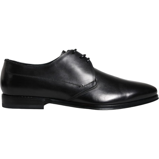 Dolce & Gabbana Black Leather Derby Formal Dress Shoes Dolce & Gabbana