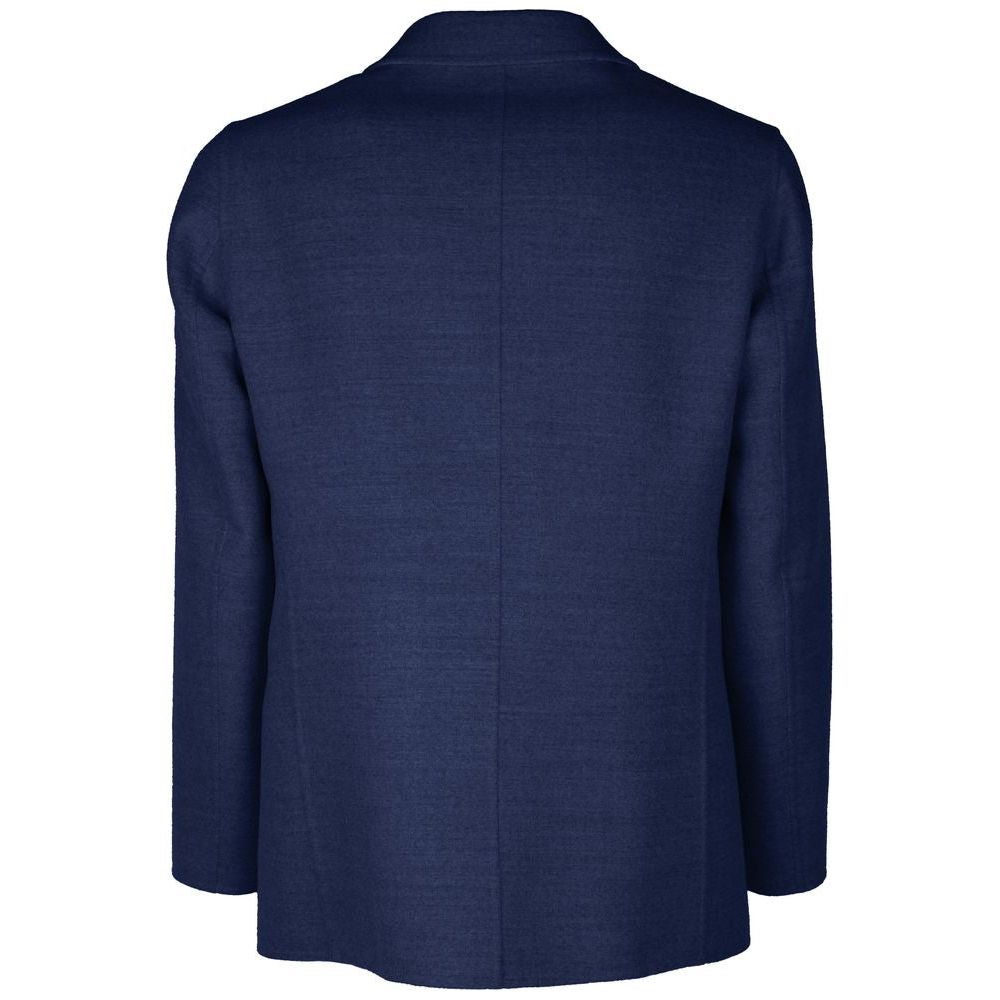 Made in Italy Blue Wool Vergine Blazer Made in Italy