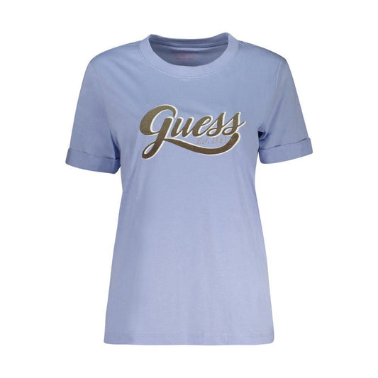 Guess Jeans Light Blue Cotton Tops & T-Shirt Guess Jeans