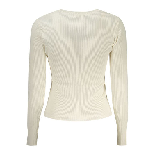 Guess Jeans White Viscose Sweater Guess Jeans