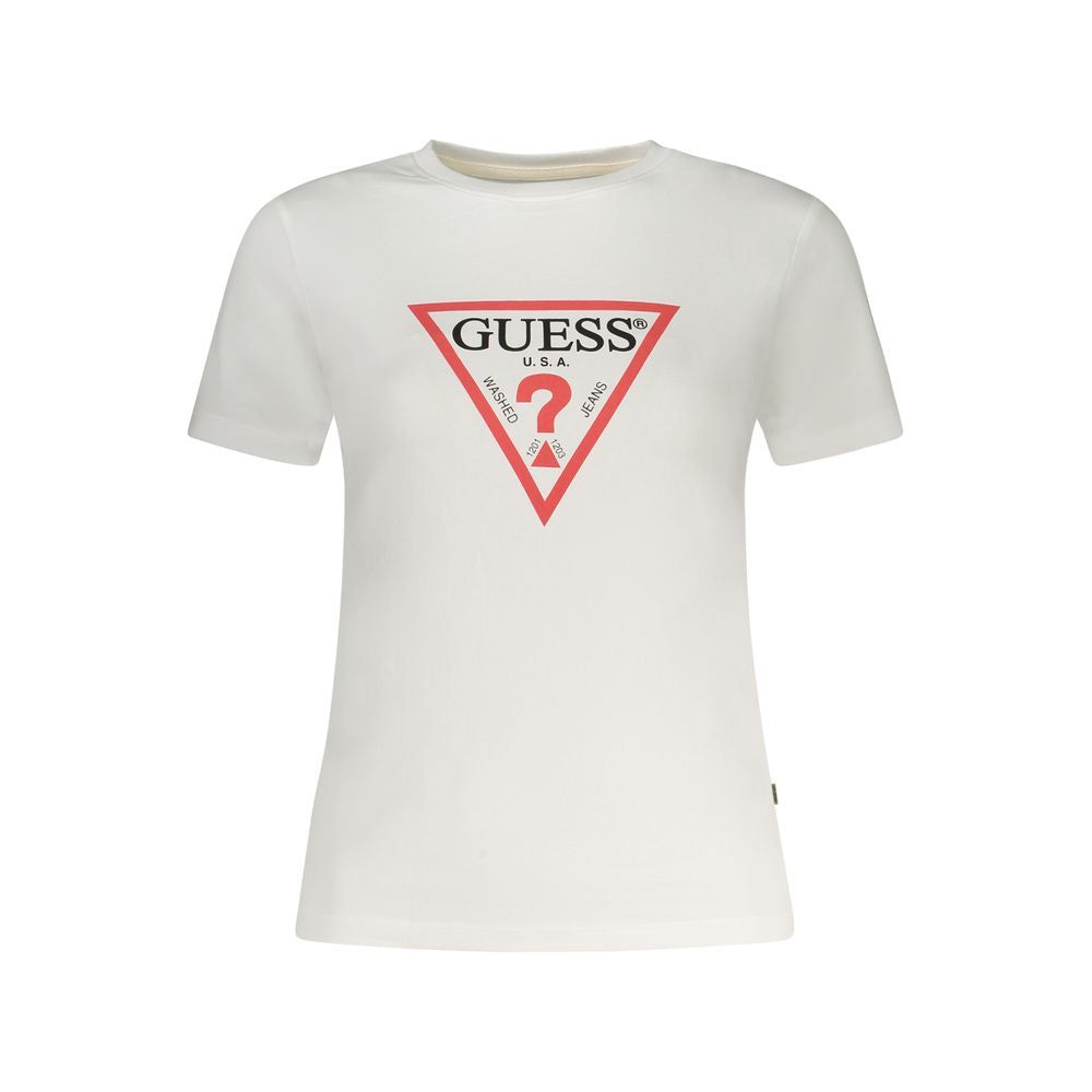 Guess Jeans White Cotton Tops & T-Shirt Guess Jeans