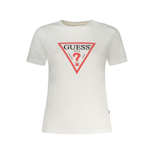 Guess Jeans White Cotton Tops & T-Shirt Guess Jeans