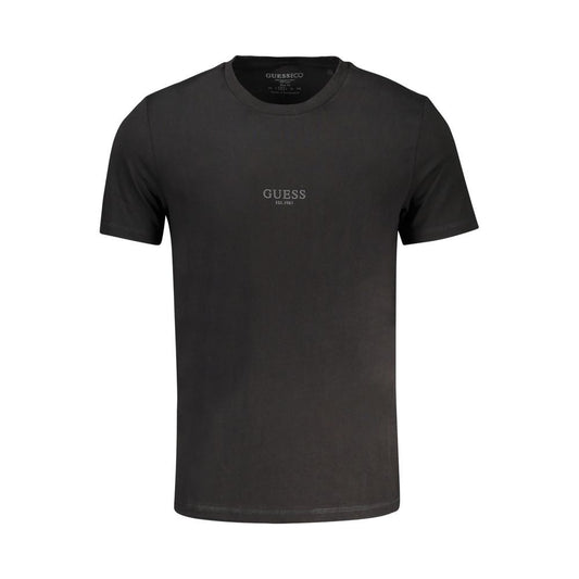 Guess Jeans Black Cotton T-Shirt