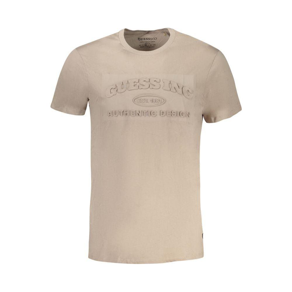 Guess Jeans Beige Cotton T-Shirt Guess Jeans