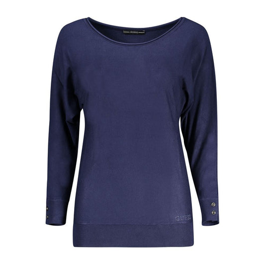 Guess Jeans Blue Viscose Sweater Guess Jeans