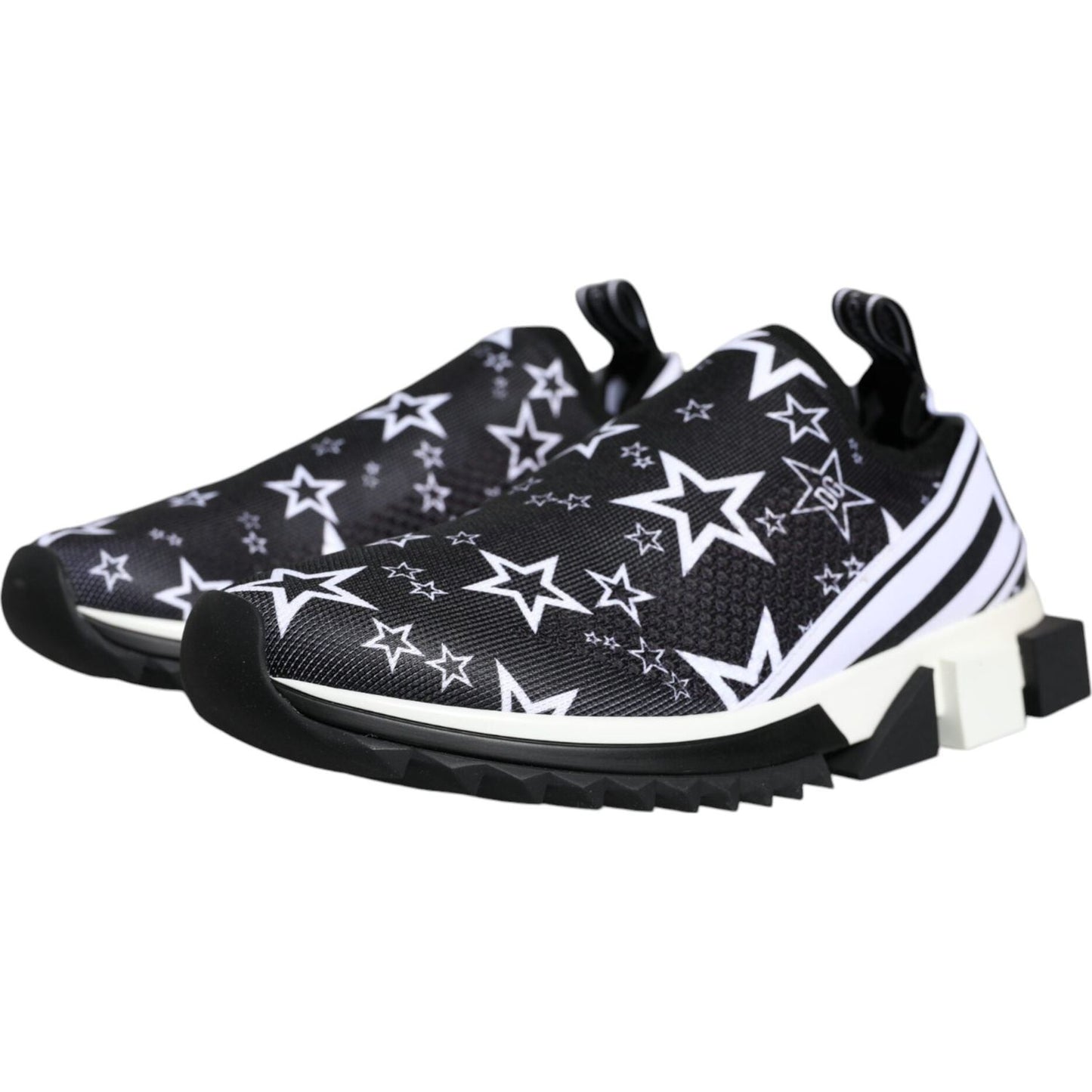 Dolce & Gabbana Black White Star Print Sorrento Sneakers Shoes Dolce & Gabbana