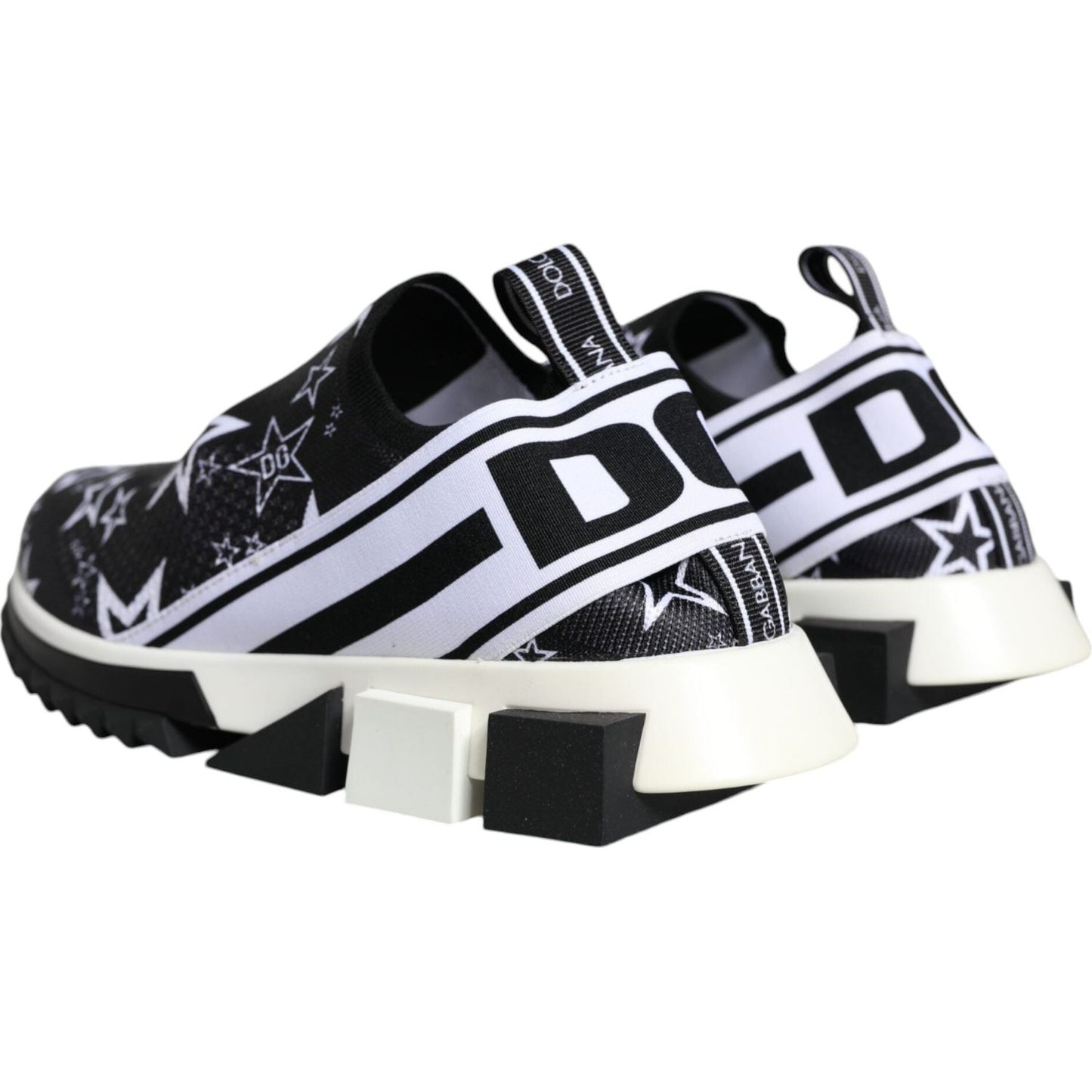 Dolce & Gabbana Black White Star Print Sorrento Sneakers Shoes Dolce & Gabbana