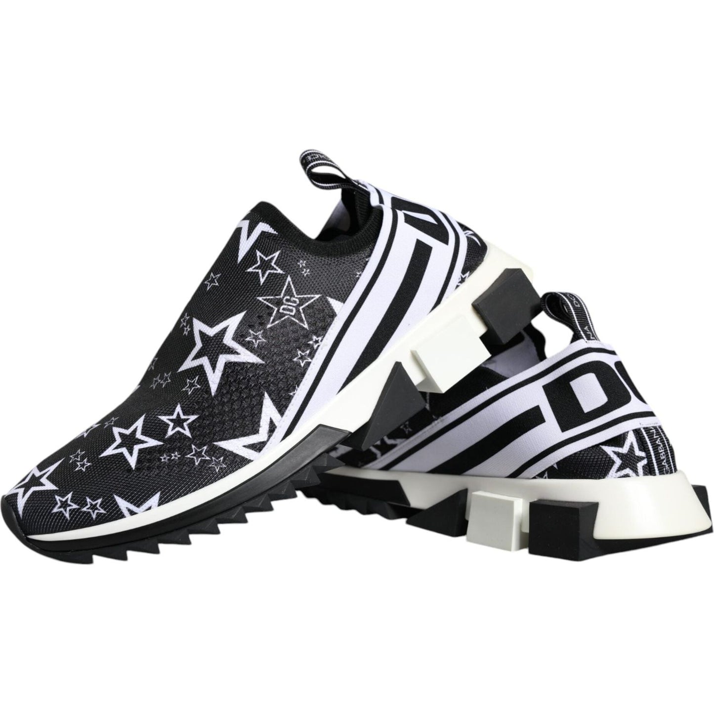 Dolce & Gabbana Black White Star Print Sorrento Sneakers Shoes Dolce & Gabbana